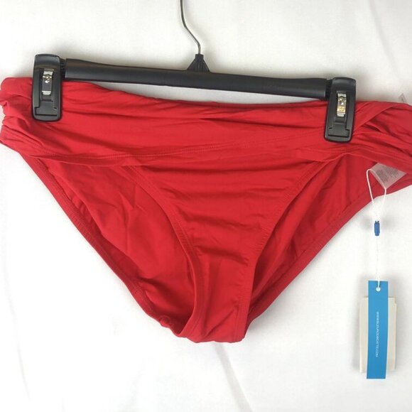 Bleu Rod Beattie Women’s Scarlet Red Hipster Bikini Bottom Size 10